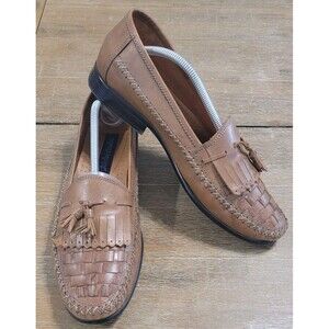 Giorgio Brutini Brown Tassel Leather loafers Shoes Men 10.5 Slip Ons Prep Casual